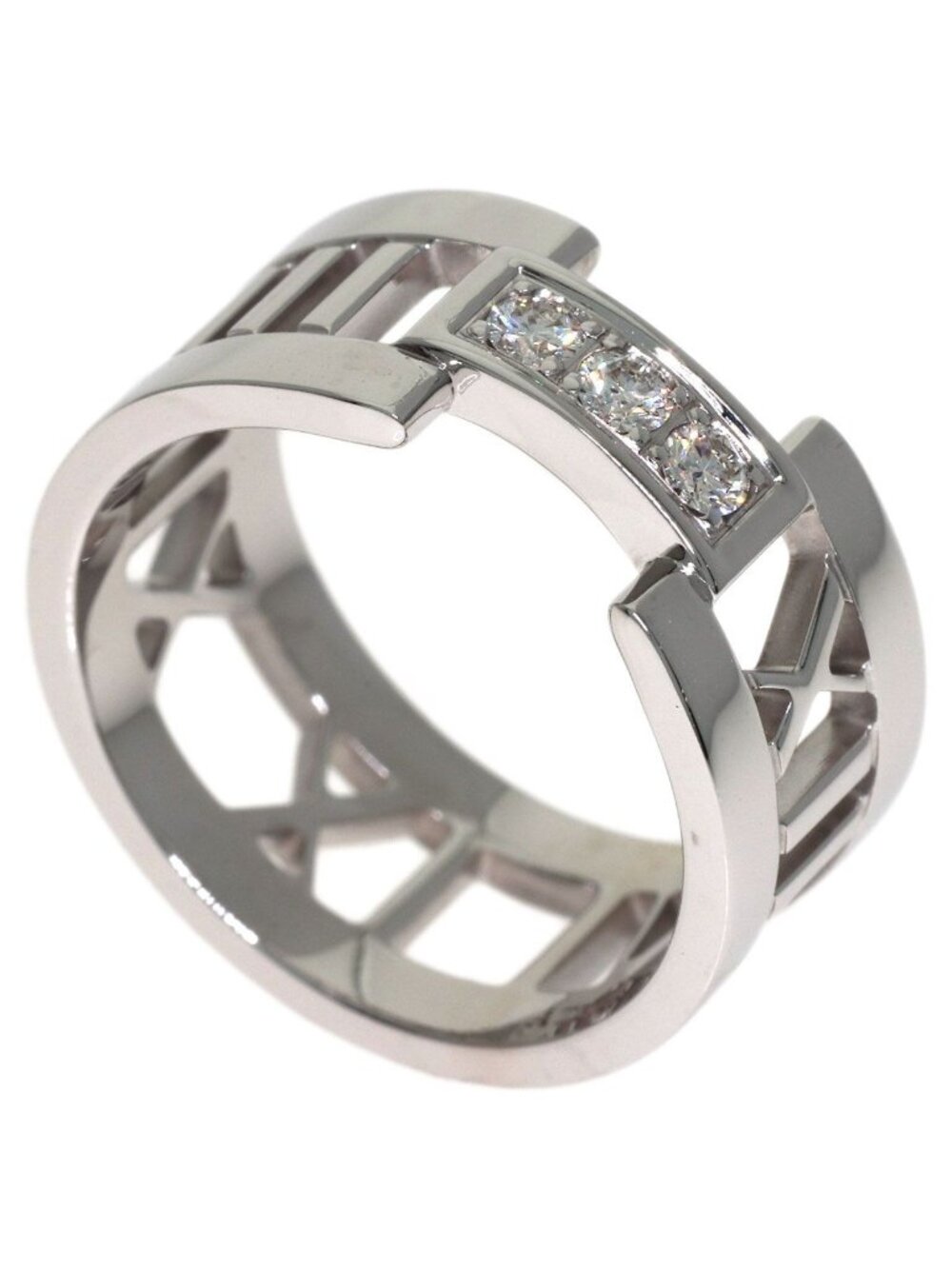 Tiffany & Co Atlas Open Diamond Ring 18k White Gold